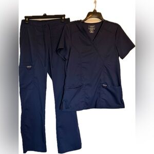 Cherokee Women's Navy Blue Scrub Set
